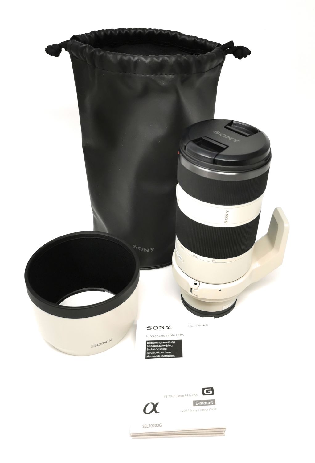 Sony Objektiv FE 70-200 mm f/4 G OSS Vollformat Tele-Zoomobjektiv SEL70200G weiß | Retourware