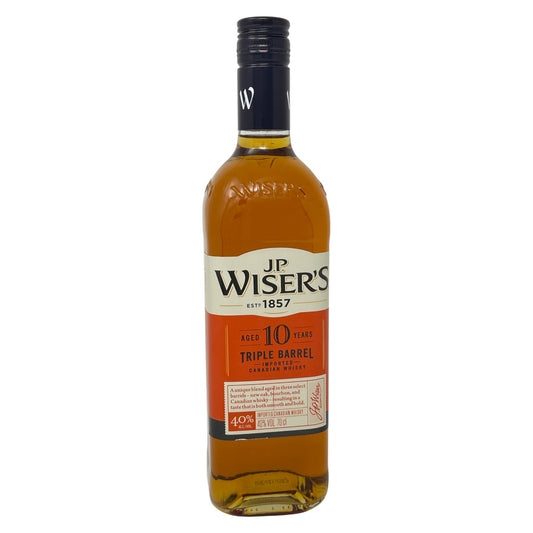 J.P. Wiser´s Triple Barrel Canadian Whisky 10 Jahre 1x0,7 l Flasche 40% Vol. | Neu