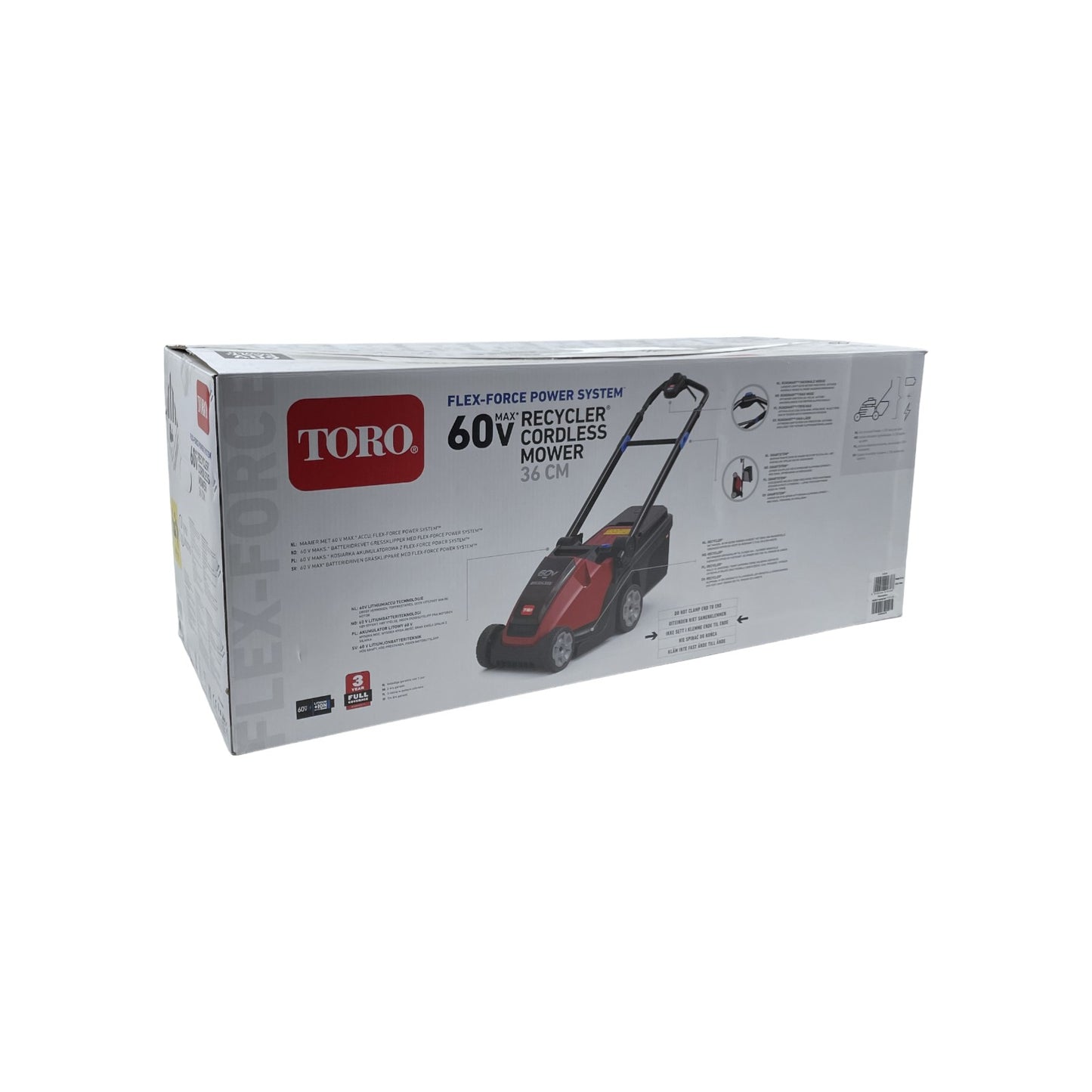 TORO Akku Rasenmäher 36cm Schnittbreite 60V 600W inkl. Ladegerät und Akku | Retourware