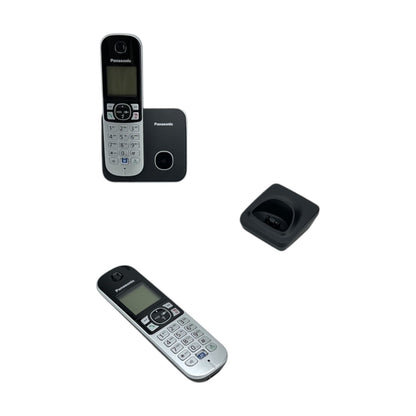 Panasonic KX TG6812GB Duo Analoge Telefone DECT 1.8 Zoll (4.5cm) 15Std. Schwarz | Retourware