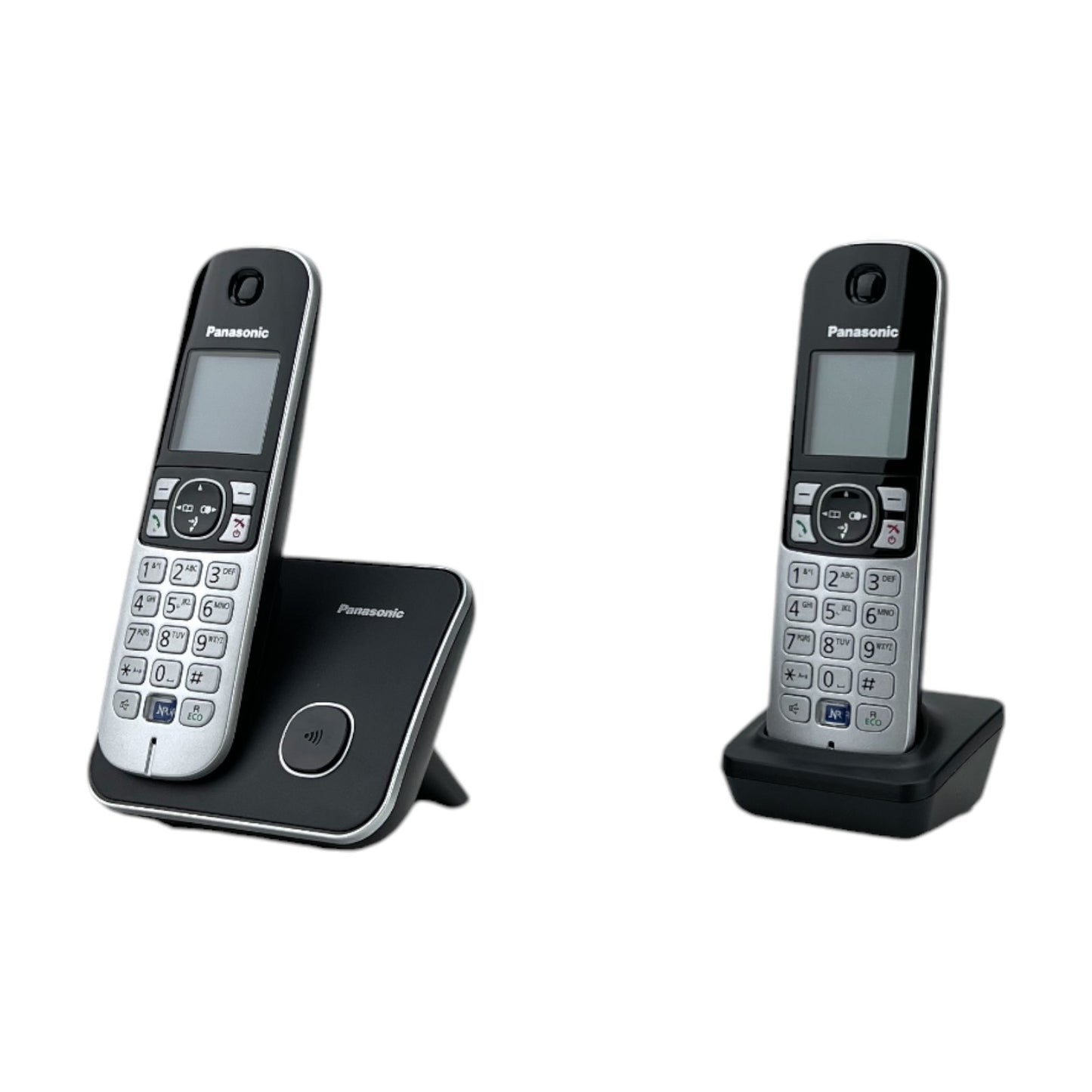 Panasonic KX TG6812GB Duo Analoge Telefone DECT 1.8 Zoll (4.5cm) 15Std. Schwarz | Retourware