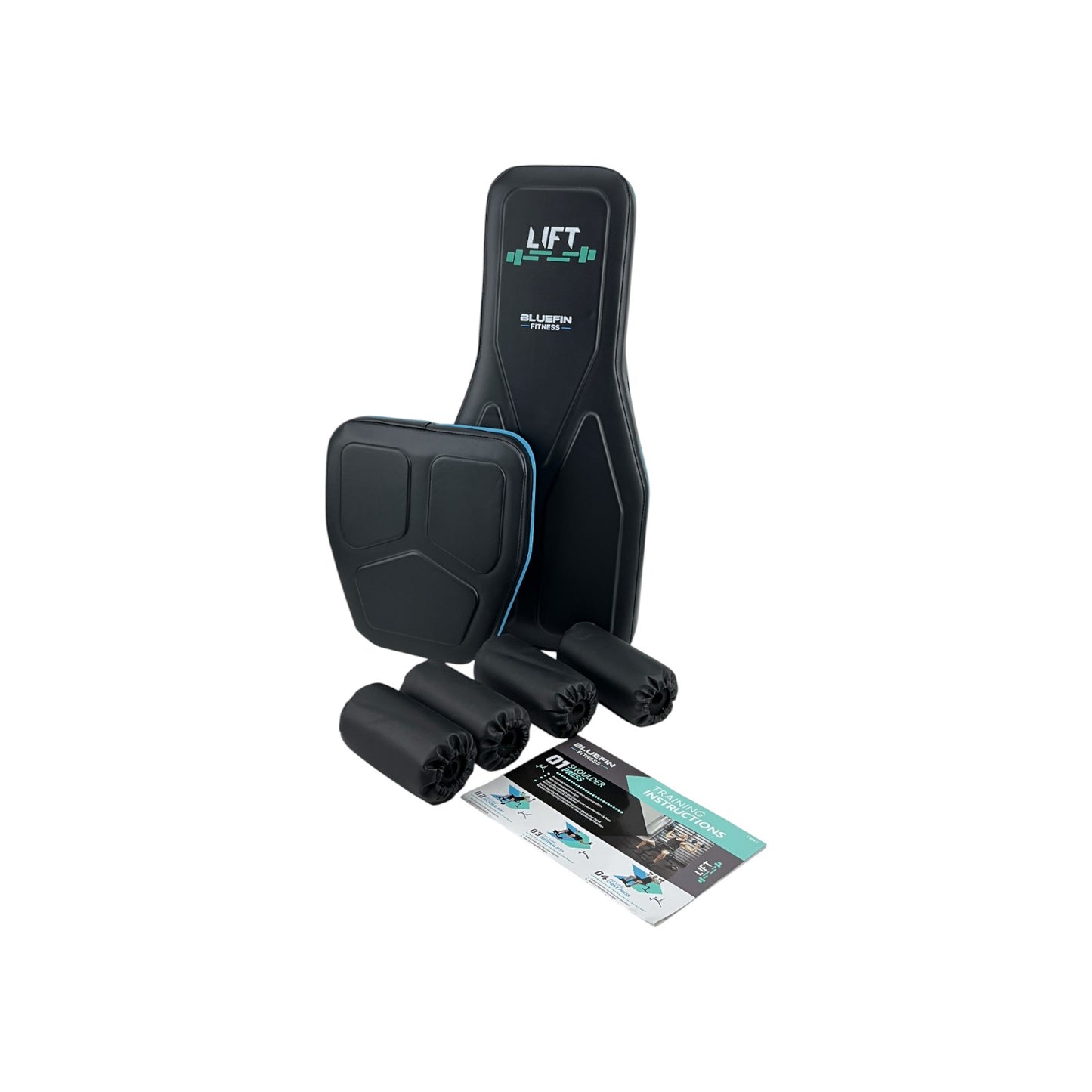 Bluefin Fitness Lift Hantelbank Multifunktions Stahl Trainingsbank Schwarz | Neu