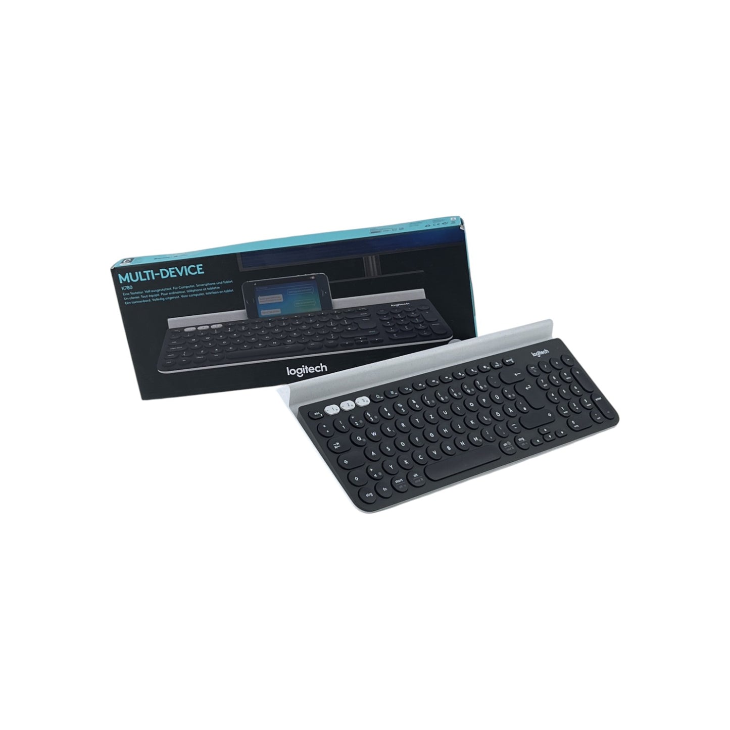 Logitech K780 Multi Device Tastatur Computer Keyboard USB Bluetooth QWERTZ de | Retourware