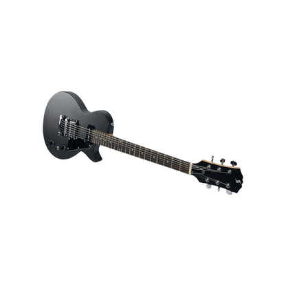 STAGG E-Gitarre Gitarre massivem flacher Mahagonikorpus Offenporig Schwarz | Retourware