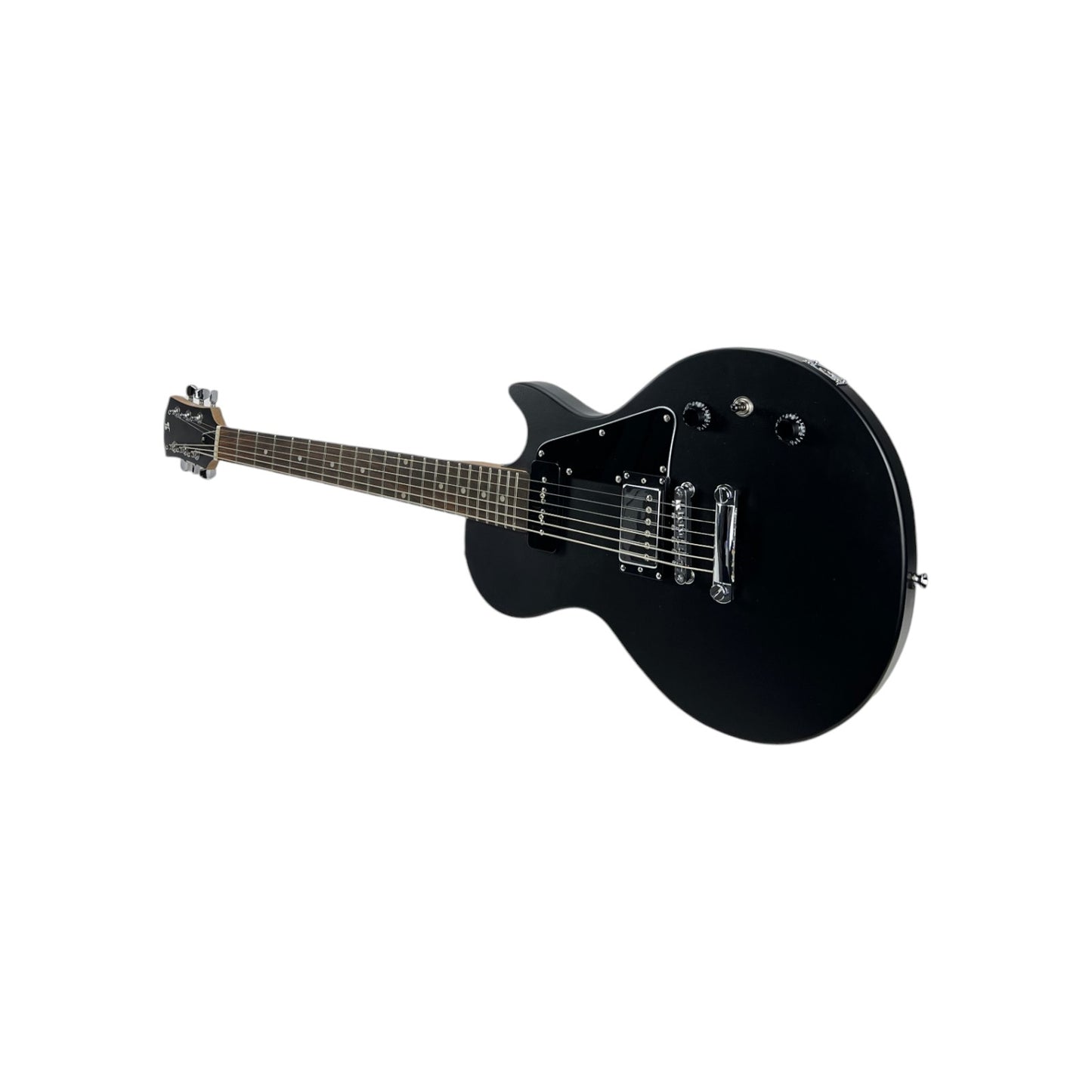 STAGG E-Gitarre Gitarre massivem flacher Mahagonikorpus Offenporig Schwarz | Retourware