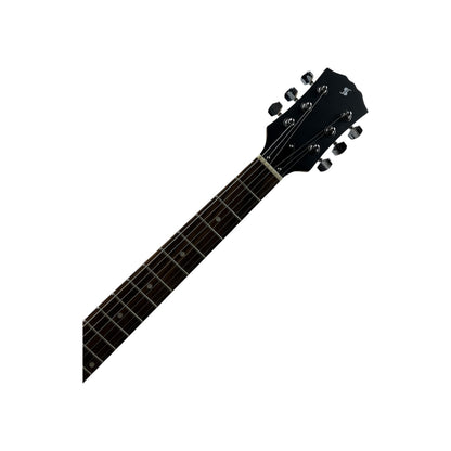 STAGG E-Gitarre Gitarre massivem Mahagonikorpus flacher Decke Offenporig Cherry | Retourware