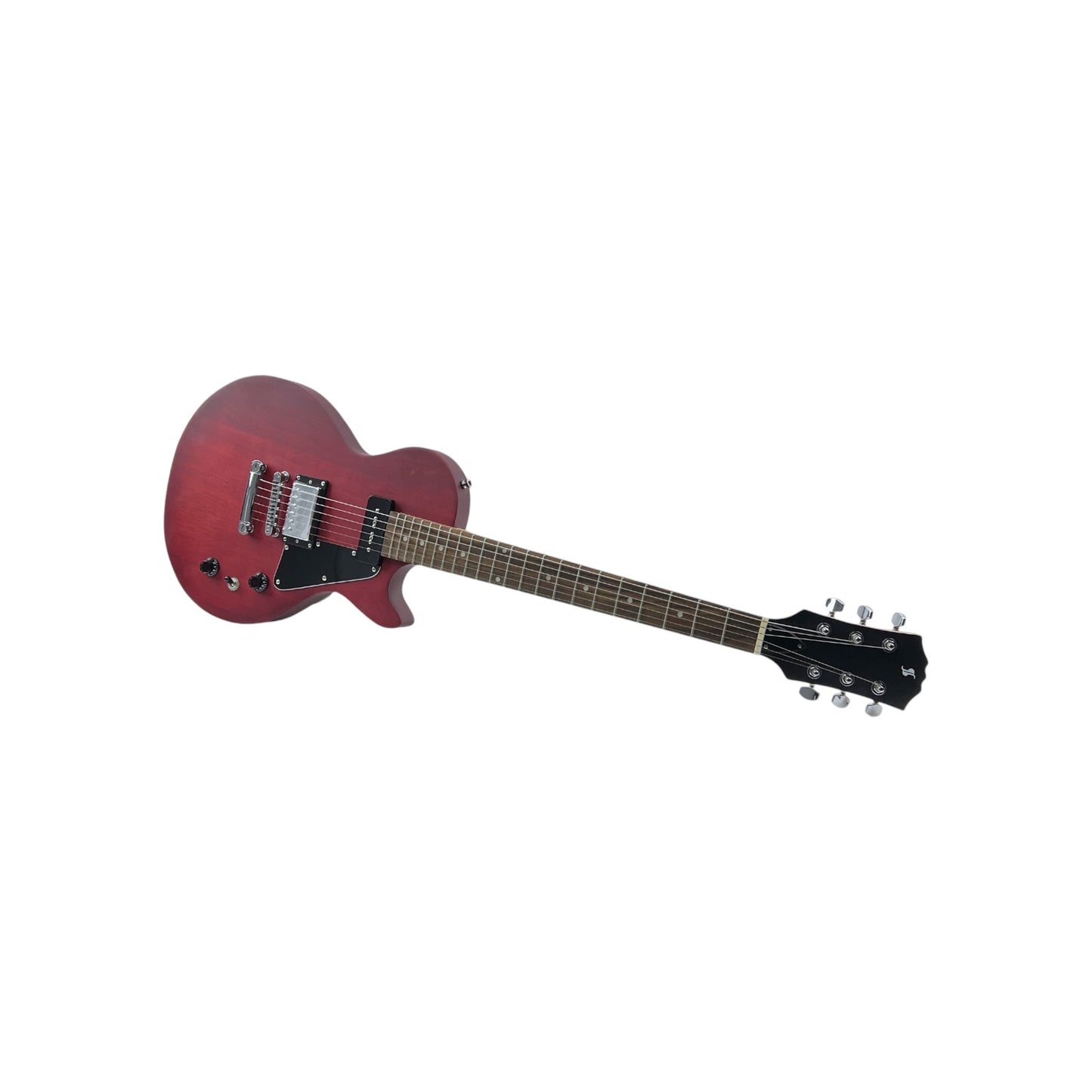 STAGG E-Gitarre Gitarre massivem Mahagonikorpus flacher Decke Offenporig Cherry | Retourware