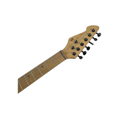 STAGG E-Gitarre Gitarre Mahagonikorpus massiv hochglänzend Schwarz | Retourware