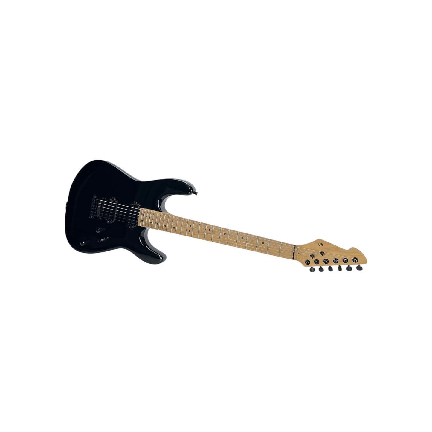 STAGG E-Gitarre Gitarre Mahagonikorpus massiv hochglänzend Schwarz | Retourware