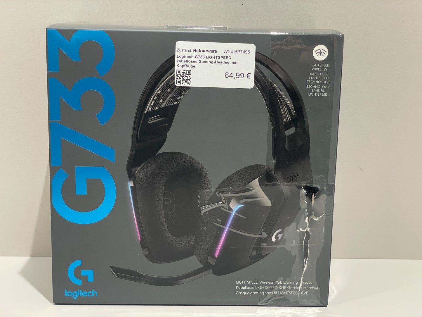 Logitech G733 Lightspeed Kabelloses Gaming Headset | Retourware