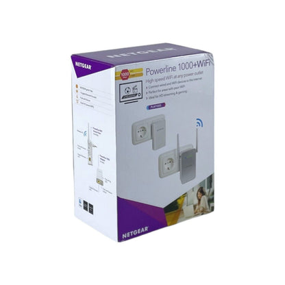 Netgear Powerline Adapter Set AC WLAN Access Point Gigabit-Port HomePlug Weiß