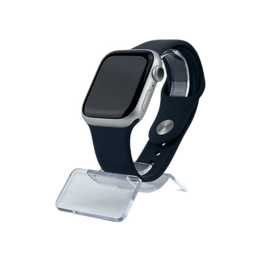 Apple Watch 9 GPS Aluminium Silber 41 mm Sportarmband Sturmblau