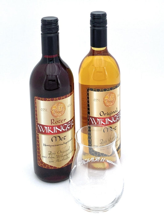 Original Viking mead honey wine campfire set 2x 0.75l 11% vol. alcohol