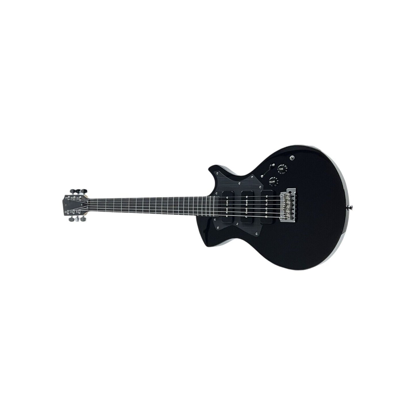 STAGG E-Gitarre Gitarre Silveray Serie massivem Erlenkorpus Schwarz