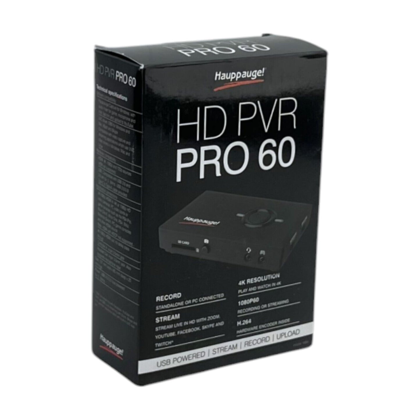 Hauppauge HD PVR Pro 60 4K In/Out 1080P 60fps PC Capture Streaming Stand Alone