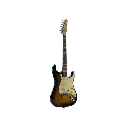 STAGG E-Gitarre Gitarre Standard S massiv Sunburst brillant