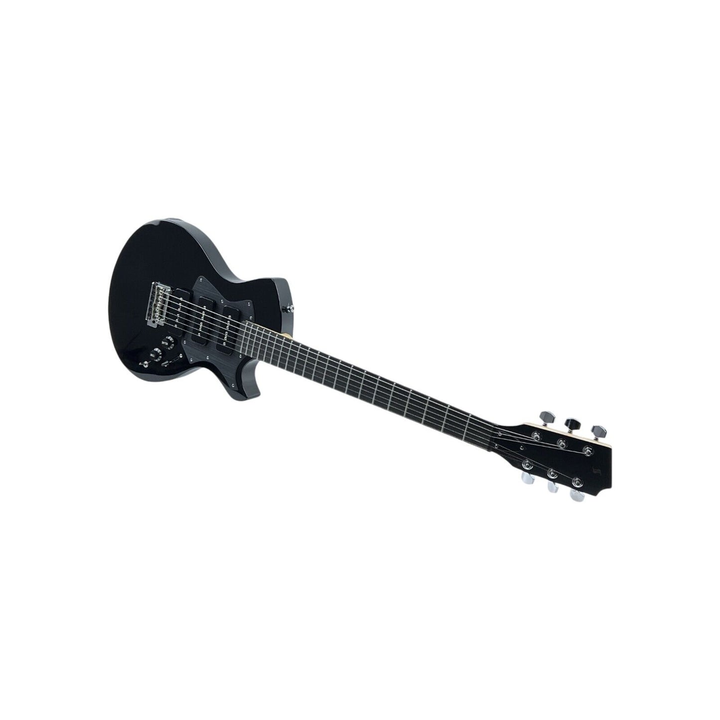 STAGG E-Gitarre Gitarre Silveray Serie massivem Erlenkorpus Schwarz