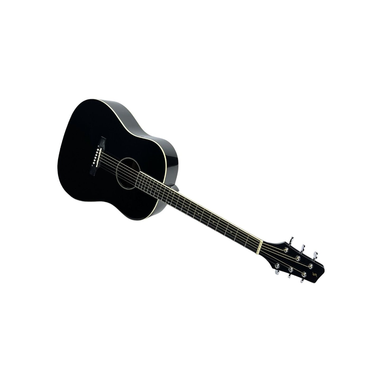 STAGG Gitarre Slope Shoulder Dreadnought Gitarre Hochglanz Schwarz