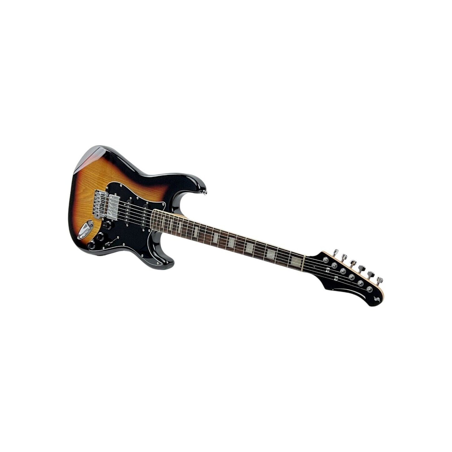 STAGG E-Gitarre Gitarre Korpus massiver Erle Sunburst