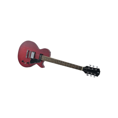 STAGG E-Gitarre Gitarre massivem Mahagonikorpus flacher Decke Offenporig Cherry