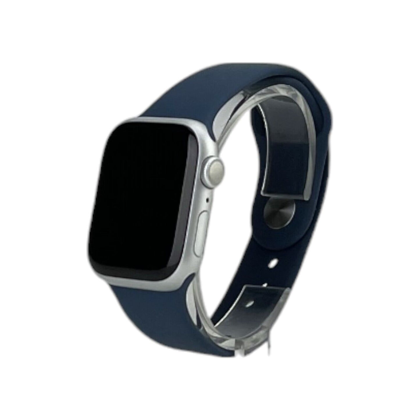 Apple Watch 9 GPS Aluminium Silber 41 mm Sportarmband Sturmblau