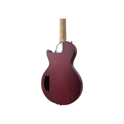 STAGG E-Gitarre Gitarre massivem Mahagonikorpus flacher Decke Offenporig Cherry