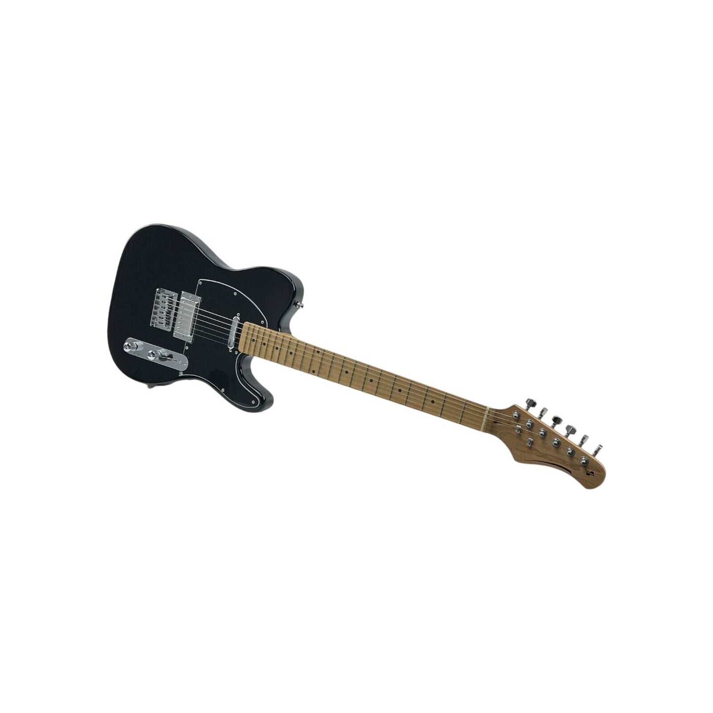 STAGG E-Gitarre Gitarre Vintage T Paulownia hochglänzend Schwarz