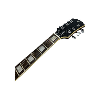 STAGG E-Gitarre Gitarre Mahagonikorpus gewölbte Decke Gold