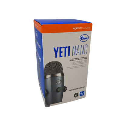 Blue Yeti Nano Premium Usb-Mikrofon Streaming Gaming Podcasting Shadow Grey Tv Video &