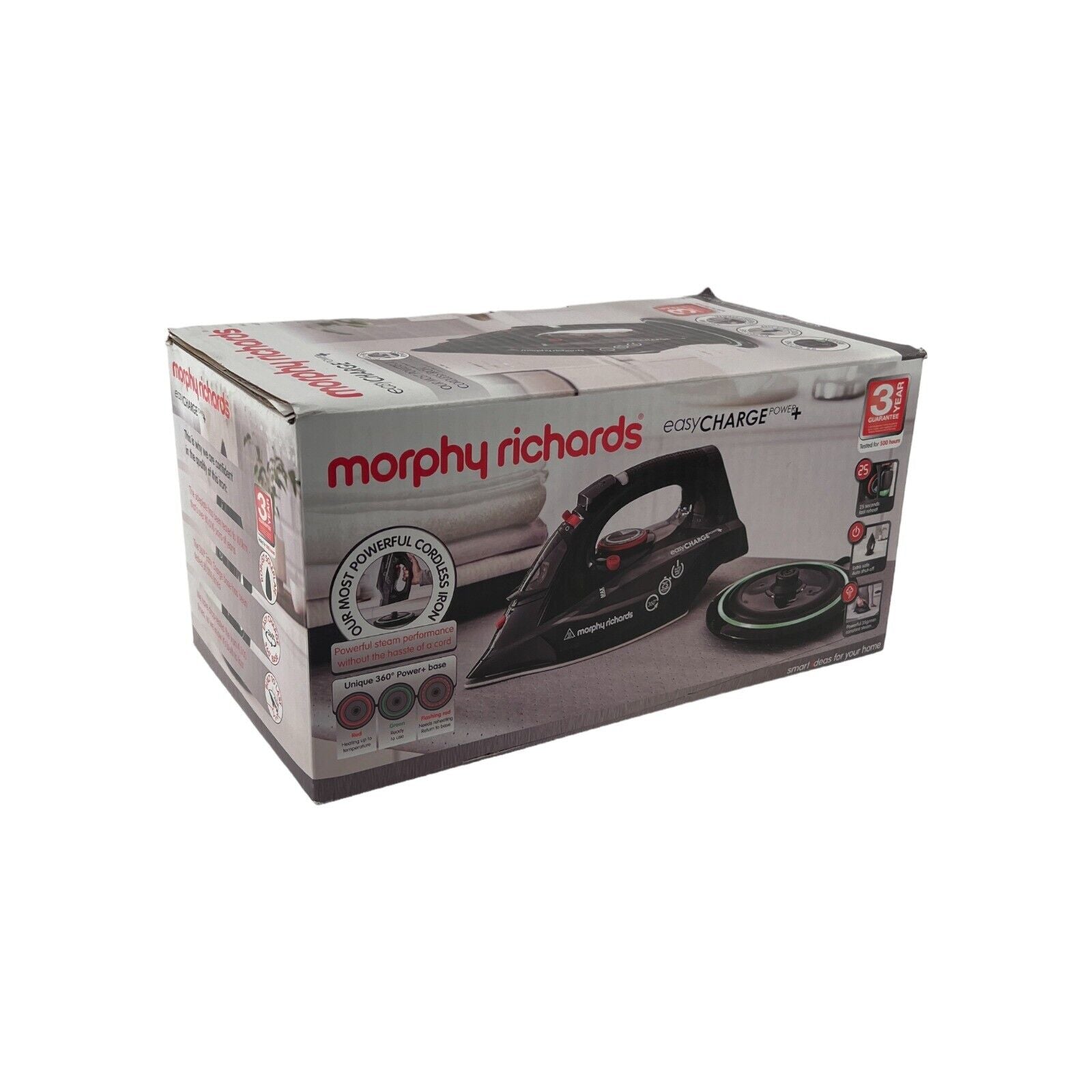 Morphy Richards 303251 Kabelloses Bügeleisen Grau Rot Schwarz Easycharge Power +