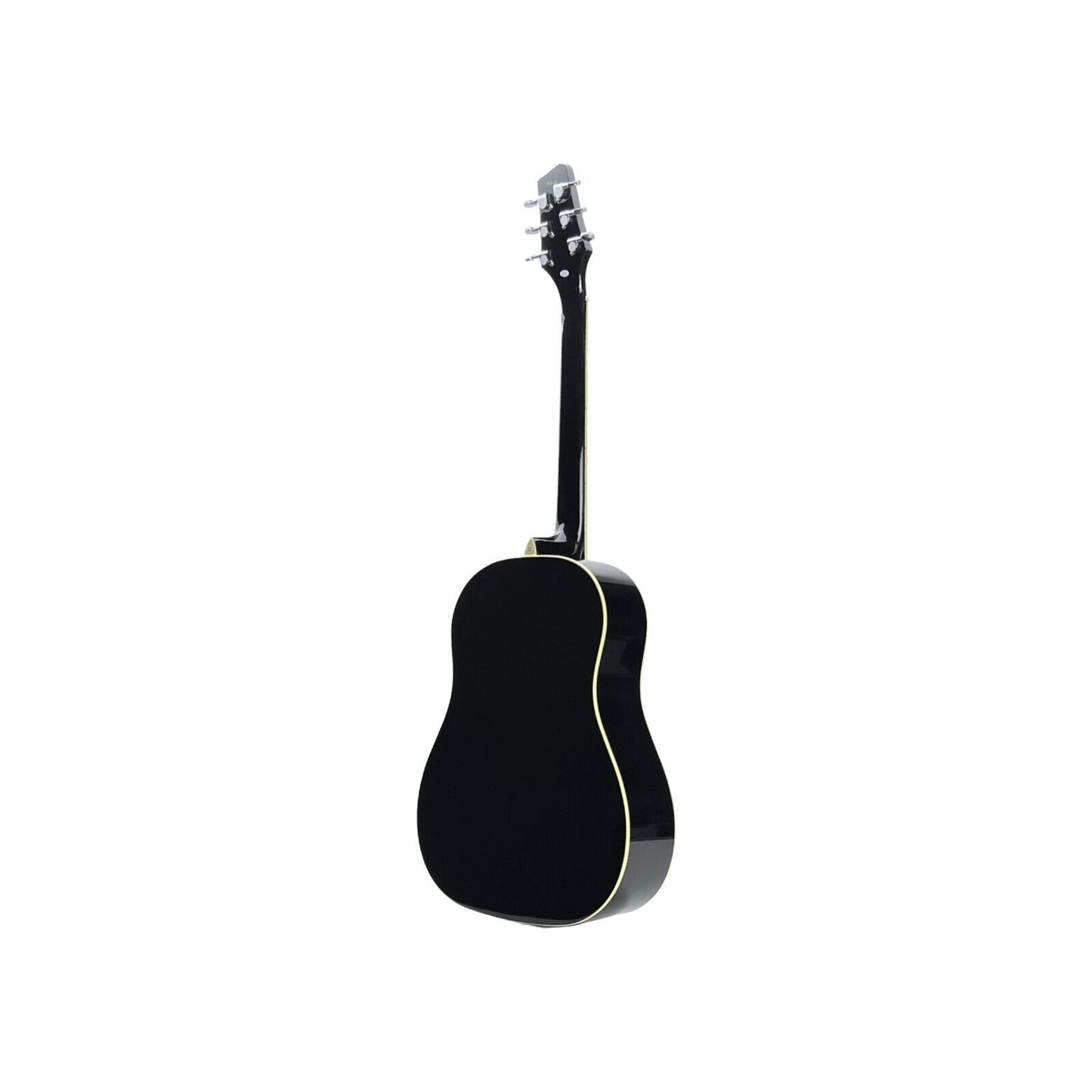 STAGG Gitarre Slope Shoulder Dreadnought Gitarre Hochglanz Schwarz