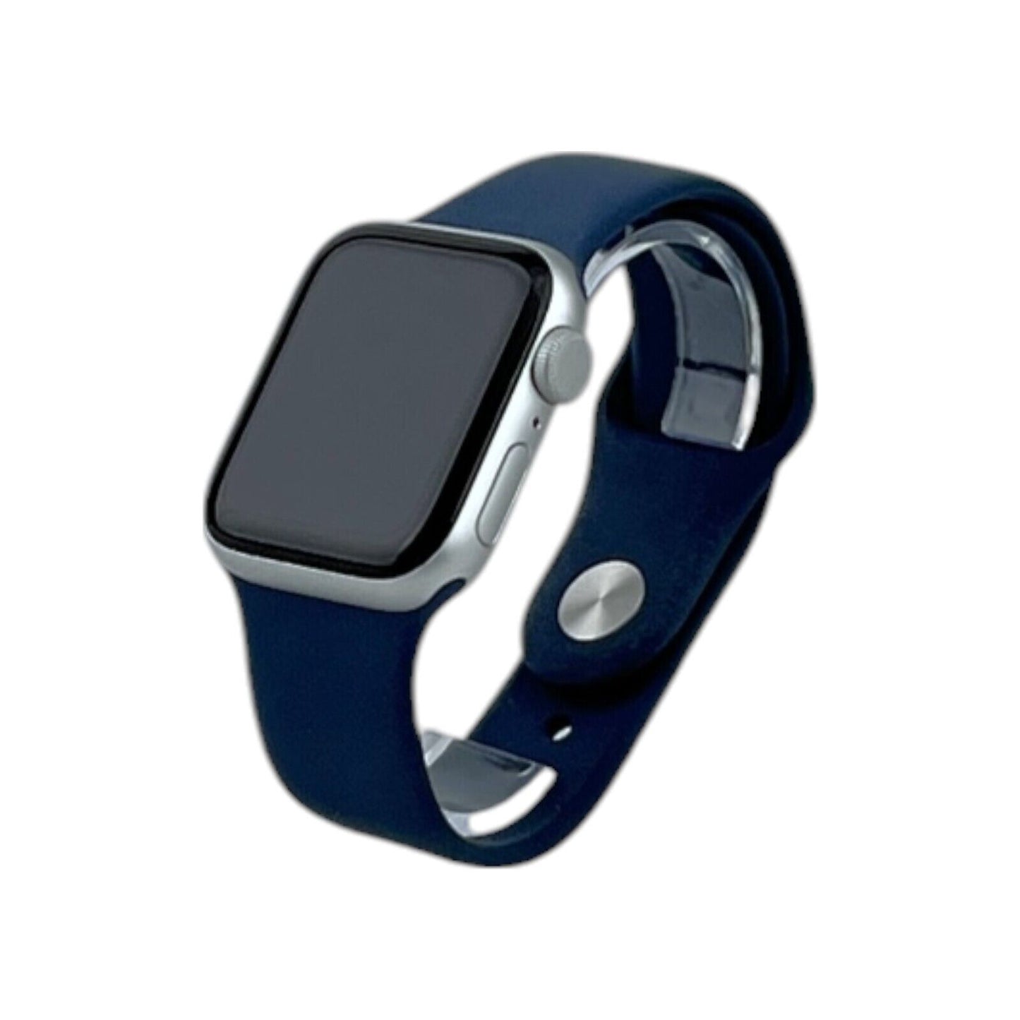 Apple Watch SE 2 GPS Aluminium Silber 40 mm Sportarmband Sturmblau