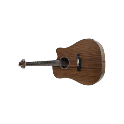 STAGG E-Gitarre Gitarre Dreadnought Cutaway Offenporig Natur