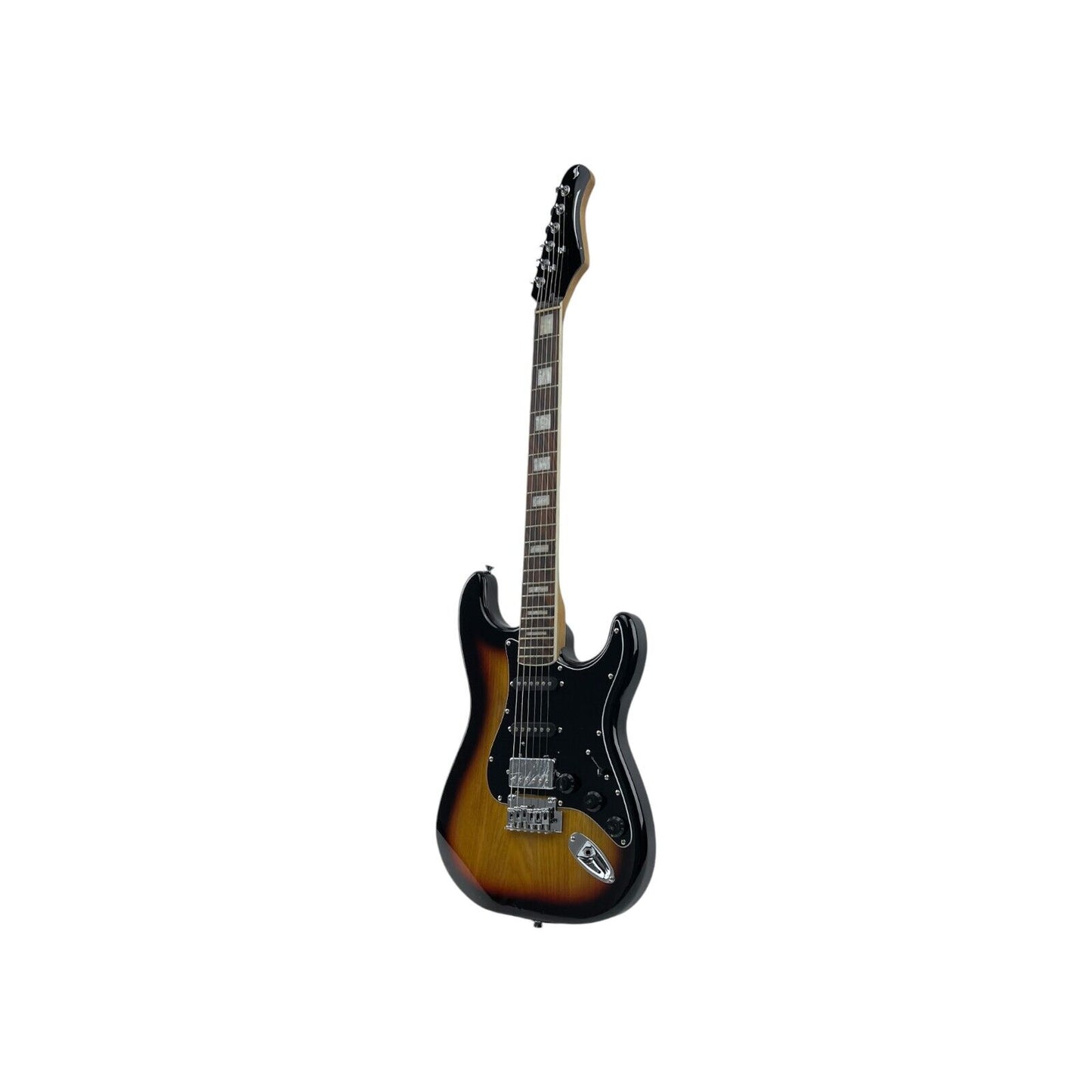 STAGG E-Gitarre Gitarre Korpus massiver Erle Sunburst