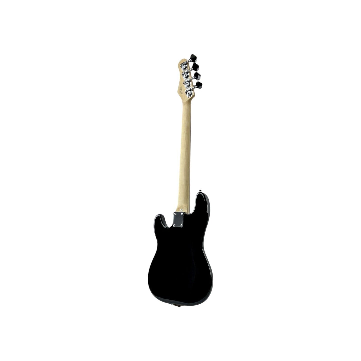 STAGG E-Bassgitarre Gitarre Standard P Paulownia hochglänzend Schwarz