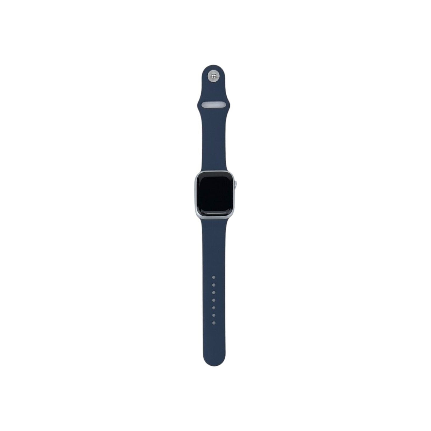 Apple Watch 9 GPS Aluminium Silber 41 mm Sportarmband Sturmblau