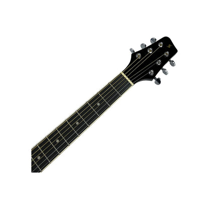 STAGG Gitarre Slope Shoulder Dreadnought Gitarre Hochglanz Schwarz