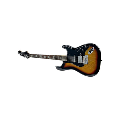 STAGG E-Gitarre Gitarre Korpus massiver Erle Sunburst