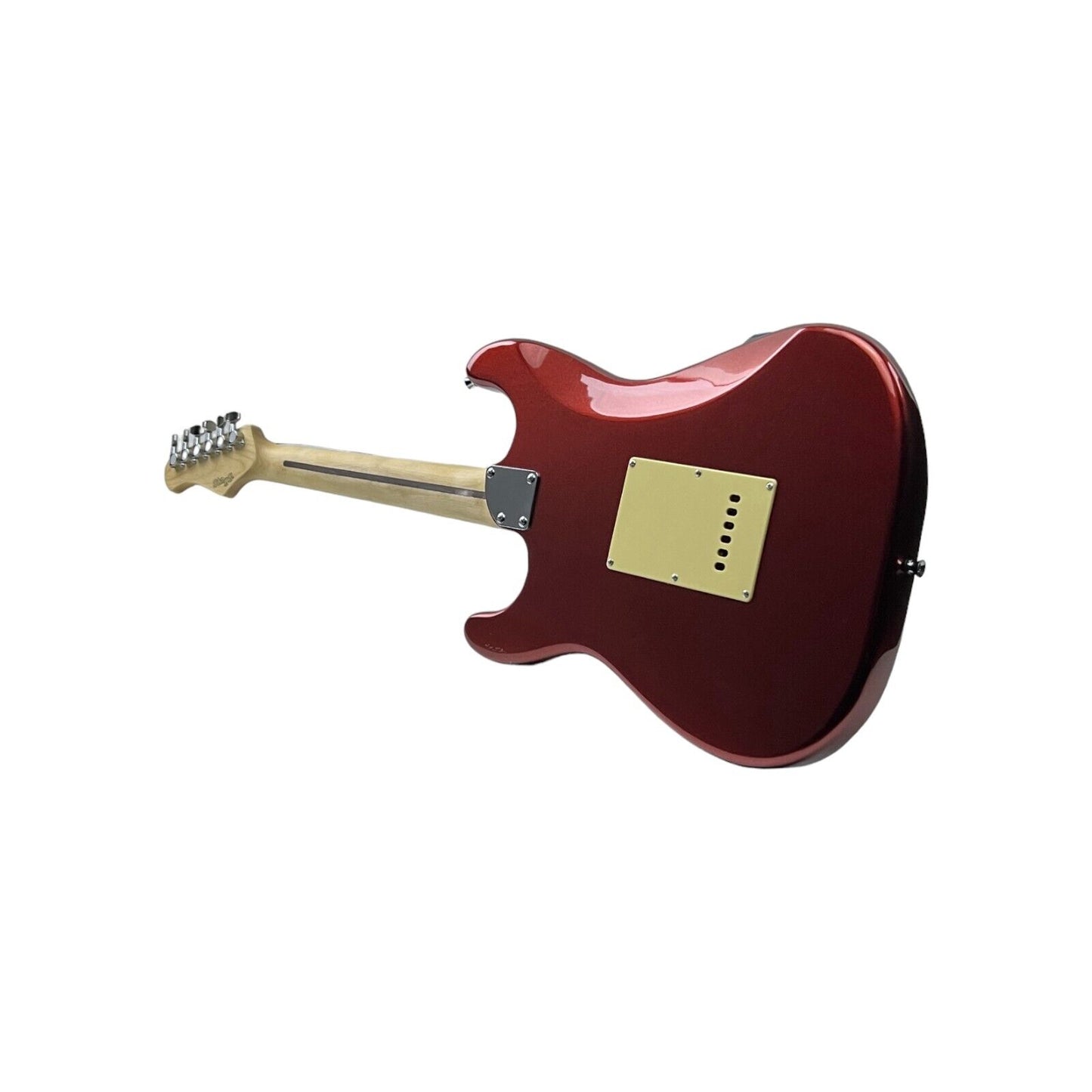 STAGG E-Gitarre Gitarre Standard S Paulownia massiv Candy Apple Red