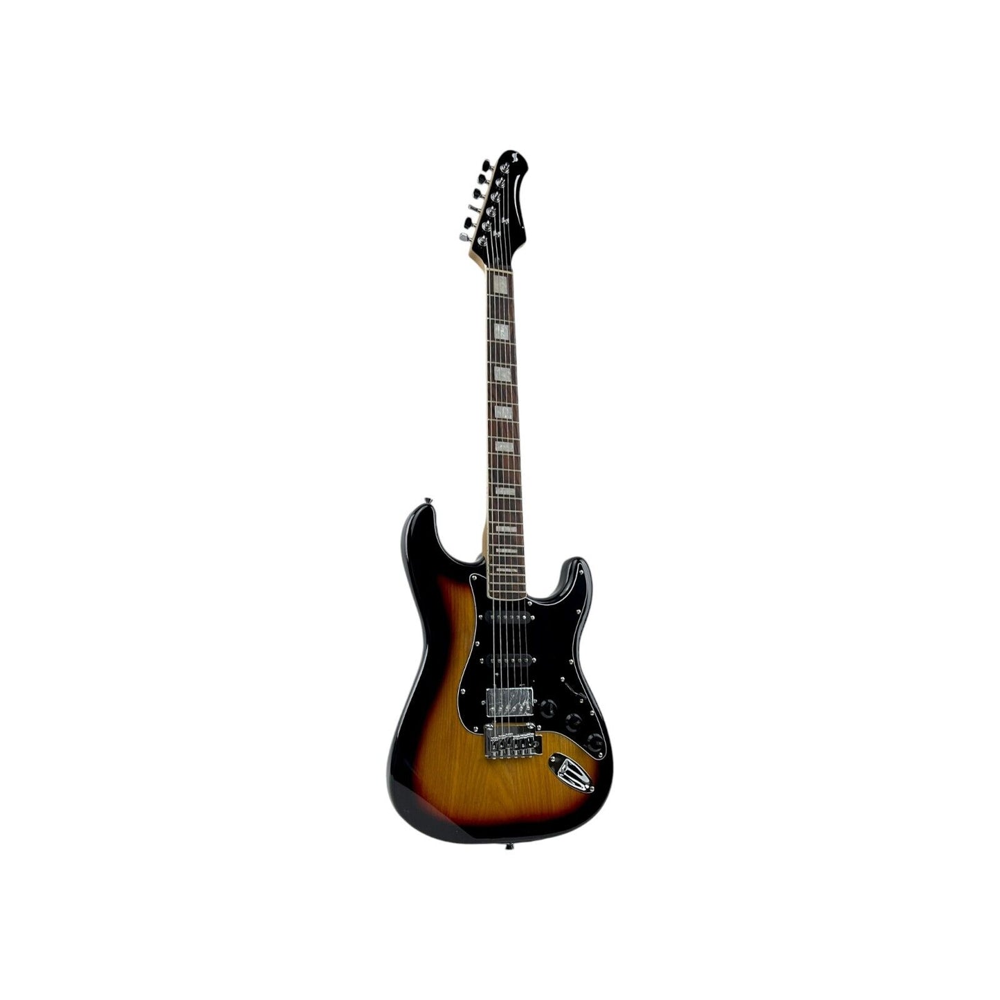 STAGG E-Gitarre Gitarre Korpus massiver Erle Sunburst