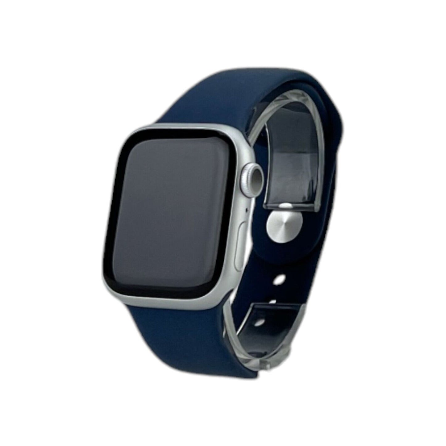 Apple Watch 9 GPS Aluminium Silber 41 mm Sportarmband Sturmblau