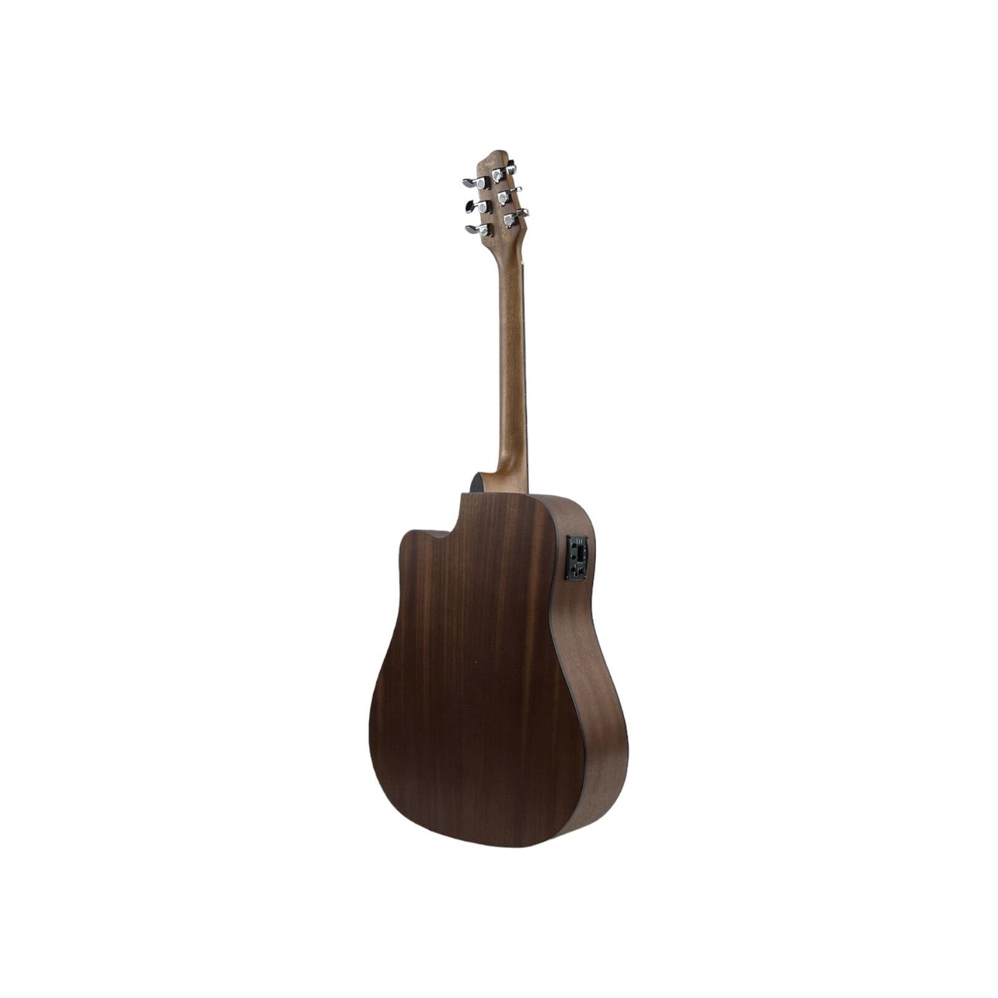 STAGG E-Gitarre Gitarre Dreadnought Cutaway Offenporig Natur