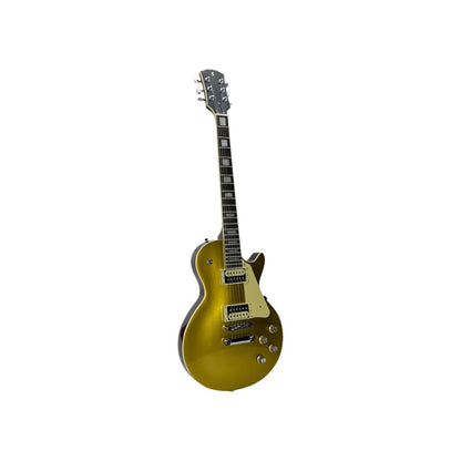 STAGG E-Gitarre Gitarre Mahagonikorpus gewölbte Decke Gold