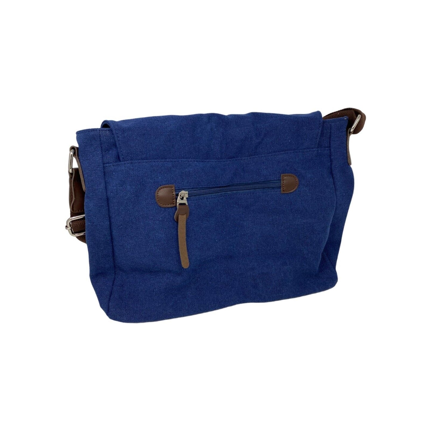 FANDARE Vintage Canvas Umhängetasche Tablet Akten Tasche Reise Bag Unisex Blau