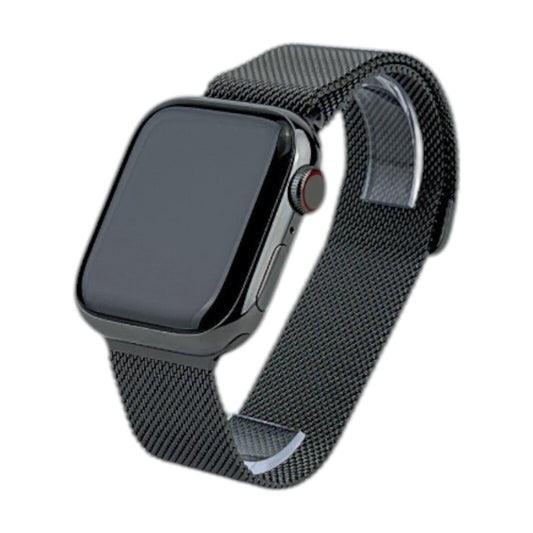 Apple Watch 9 Cellular Edelstahl Graphit 41 mm Milanaise Graphit