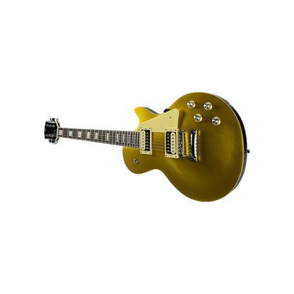 STAGG E-Gitarre Gitarre Mahagonikorpus gewölbte Decke Gold