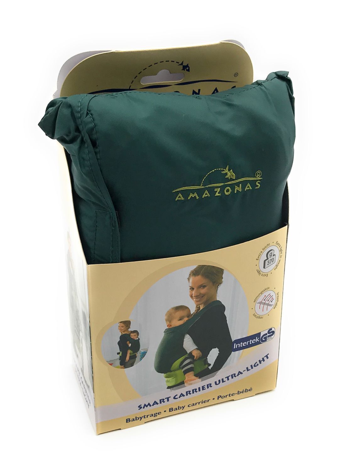 Amazonas Babytrage Bauchtrage Baby Tragetuch 0-3 Jahre 15 Kg Ultra Light Green Baby:kinder- &