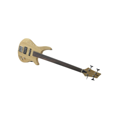 STAGG E-Bassgitarre Gitarre Fretless Stagg „Fusion massiv Esche