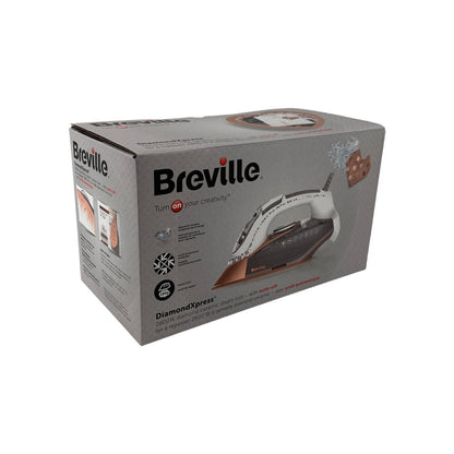 Breville Diamondxpress Dampfbügeleisen Bügeleisen Keramiksohle Weiß & Roségold