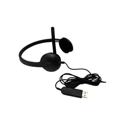 Logitech USB Stereo Headset H340 On-Ear Microphone Arm USB-A Computer Black